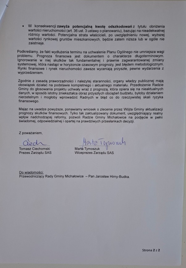 Pismo o prognozę 2